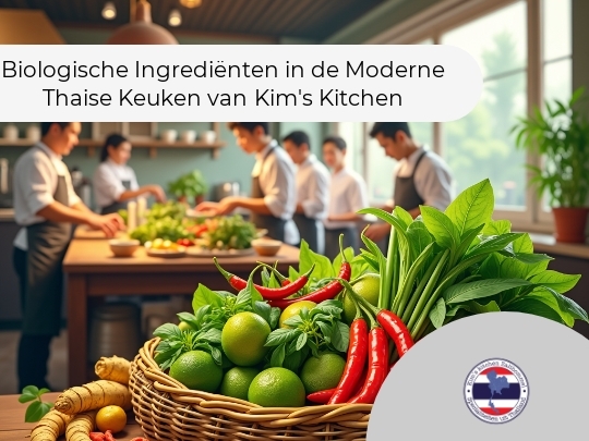 <alttext>Een keuken waarin een grote rieten mand met verse groenten en fruit, waaronder rode pepers, groene bladeren, limoenen en sinaasappels, op de voorgrond te zien” width=”50%”height=”auto”></body></html></p>
<p>“`html</p>
<article>
<h1>Biologische Ingrediënten in de Moderne Thaise Keuken</h1>
<p>Bij Kim’s Kitchen Zaltbommel staat de moderne Thaise keuken centraal, waarbij verse ingrediënten, authentieke kruiden en een doordachte balans tussen smaken de boventoon voeren. Onze gerechten worden bereid met zorgvuldig geselecteerde ingrediënten, waarbij we zoveel mogelijk samenwerken met lokale en regionale leveranciers. In deze blog verkennen we de rol van biologische ingrediënten in de hedendaagse Thaise gastronomie en hoe deze bijdragen aan een duurzame en smaakvolle keuken.</p>
<h2>De Opkomst van Biologische Landbouw in Thailand</h2>
<p>De afgelopen jaren heeft Thailand aanzienlijk geïnvesteerd in biologische landbouw. Tussen 2017 en 2021 werden maar liefst 342 projecten opgezet om biologische productie, onderzoek, kennisoverdracht en marktontwikkeling te stimuleren. In 2021 was ongeveer 1,51 miljoen rai landbouwgrond biologisch gecertificeerd, wat neerkomt op circa 241.600 hectare. In diezelfde periode waren bijna 96.000 biologische boeren geregistreerd.</p>
<p>Biologische rijst vormt een van de belangrijkste pijlers binnen deze sector. Volgens de Verenigde Naties besloeg het biologische rijstareaal in Thailand ongeveer 149.625 hectare. Dit is bijzonder relevant omdat rijst de basis vormt van vrijwel elke Thaise maaltijd. De keuze voor biologische rijst heeft daarom een grotere impact op de hele voedselketen dan de keuze voor een nicheproduct.</p>
<p>Hoewel de biologische sector snel groeit, vormt zij nog geen dominante productiewijze. Dit maakt biologische ingrediënten waardevol voor restaurants, maar niet altijd gemakkelijk verkrijgbaar of betaalbaar. De Thaise overheid streeft naar een jaarlijkse groei van 3 procent in de economische waarde van biologische producten, wat de sector verder zou moeten versterken.</p>
<h2>Certificering en Herkenbaarheid: Waarop te Letten?</h2>
<p>Voor consumenten en restaurants is het belangrijk om het verschil te kennen tussen verschillende biologische keurmerken. In Thailand bestaat een nationaal keurmerk bekend als Organic Thailand, dat valt onder het Thaise ministerie van Landbouw en verwijst naar de nationale standaard TAS 9000. Daarnaast certificeert de onafhankelijke organisatie ACT – Organic Agriculture Certification Thailand biologische producenten volgens internationale IFOAM-normen.</p>
<p>De aanwezigheid van meerdere keurmerken kan verwarrend zijn. Een product kan lokaal als biologisch worden aangeprezen zonder certificering door een erkende instantie. Voor restaurants is het nuttig om te letten op het Organic Thailand-logo, ACT-certificering of een erkend internationaal keurmerk, en om informatie over boerderij, herkomst en productiemethode te vragen.</p>
<p>Een belangrijk inzicht is dat “biologisch” niet automatisch hetzelfde betekent als “lokaal”. Een biologisch product kan geïmporteerd zijn, terwijl een niet-gecertificeerd lokaal product uit kleinschalige, relatief extensieve landbouw kan komen. Voor een restaurant is het ideaal om een combinatie van beide aspecten na te streven: gecertificeerde biologische producten waar mogelijk, en nauwe samenwerking met lokale boeren die duurzaam werken.</p>
<h2>Biodiversiteit en Inheemse Ingrediënten</h2>
<p>De Thaise keuken gebruikt traditioneel een rijke verscheidenheid aan kruiden, bladeren, vruchten en specerijen. Ingrediënten zoals citroengras, kaffirlimoenblad, galanga, Thaise basilicum, kurkuma en verschillende chilipepers geven gerechten hun karakteristieke balans van zoet, zuur, zout, bitter en umami. Deze ingrediënten vormen ook bij Kim’s Kitchen Zaltbommel de kern van onze authentieke smaakprofielen.</p>
<p>Biologische landbouw ondersteunt biodiversiteit door het beperken van synthetische bestrijdingsmiddelen en door aandacht voor bodemgezondheid, gewaswisseling en natuurlijke plaagbestrijding. Inheemse en regionale ingrediënten kunnen bijdragen aan biodiversiteit wanneer ze op verantwoorde wijze worden geteeld en niet worden vervangen door een klein aantal gestandaardiseerde rassen.</p>
<p>De moderne Thaise keuken herontdekt ingrediënten die vroeger vooral in lokale keukens voorkwamen: wilde kruiden, eetbare bloemen, regionale paddenstoelen en minder bekende zure of bittere vruchten. Deze trend sluit aan bij een bredere beweging waarin chefs directer met boeren samenwerken en seizoensproducten centraal stellen.</p>
<p>Een interessant culinair inzicht is dat biologische ingrediënten niet noodzakelijk “milder” smaken. De smaak wordt vooral beïnvloed door ras, bodem, oogstmoment, versheid en bereiding. Biologische teelt ondersteunt deze factoren door meer aandacht voor bodem en seizoensritme, wat uiteindelijk kan resulteren in intensere aroma’s.</p>
<h2>Verse Ingrediënten in de Moderne Restaurantkeuken</h2>
<p>Moderne Thaise chefs combineren klassieke sma</p>

		
		
			</div><!-- .entry-content .clear -->
</div>

	
</article><!-- #post-## -->

<nav class=